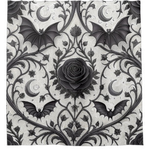 Dark Gothic Rose Pattern (3) Shower Curtain