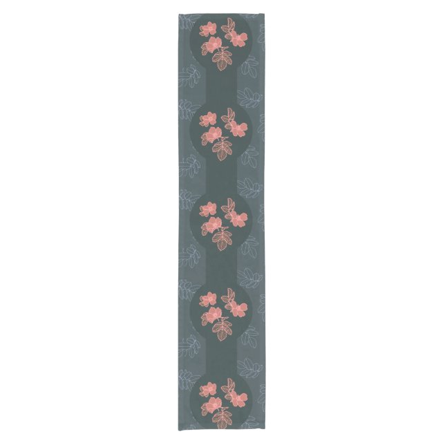 Dark Gothic Rose Pattern   Short Table Runner (Front)