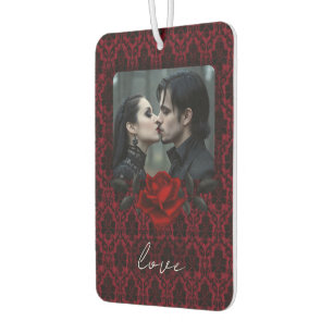 Dark Gothic Rose Photo Car Air Freshener