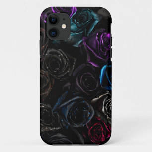 Dark Gothic Roses Velvet Floral Texture Pattern Case-Mate iPhone Case
