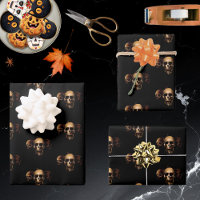 Dark Gothic Skulls Human Black Trio Creature