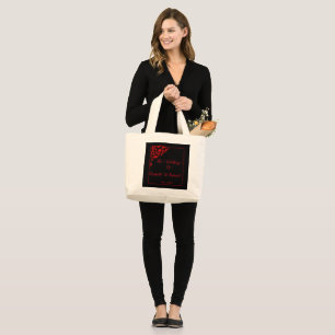 Dark Gothic Wedding Large Tote Bag