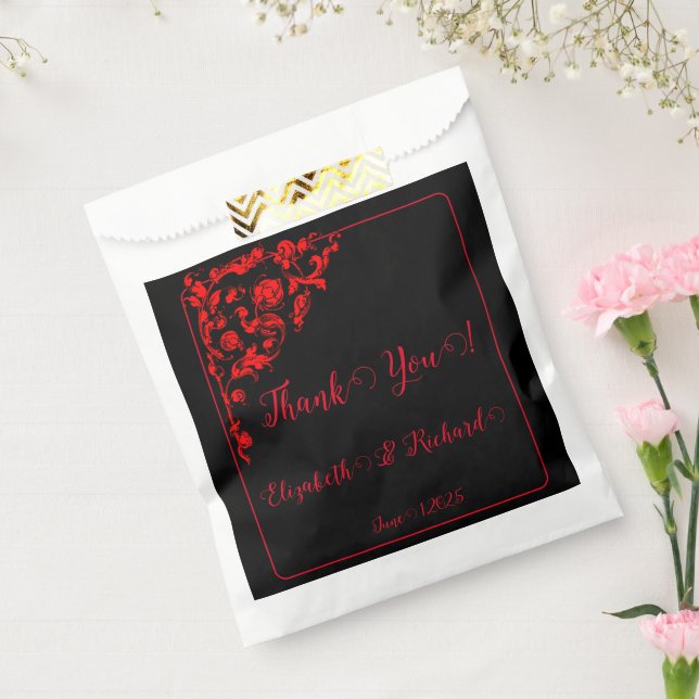 Dark Gothic Wedding "Thank You" Favour Bags (Sealed)