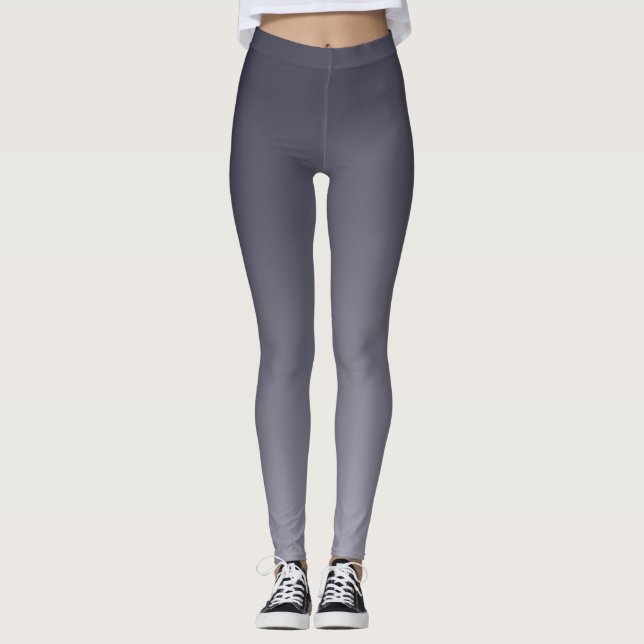 Dark Gray moonlight ombre effect  Leggings (Front)