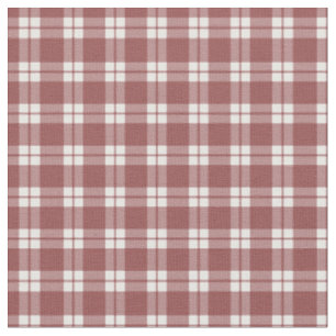 Dark Gray-Red & White Plaid Fabric
