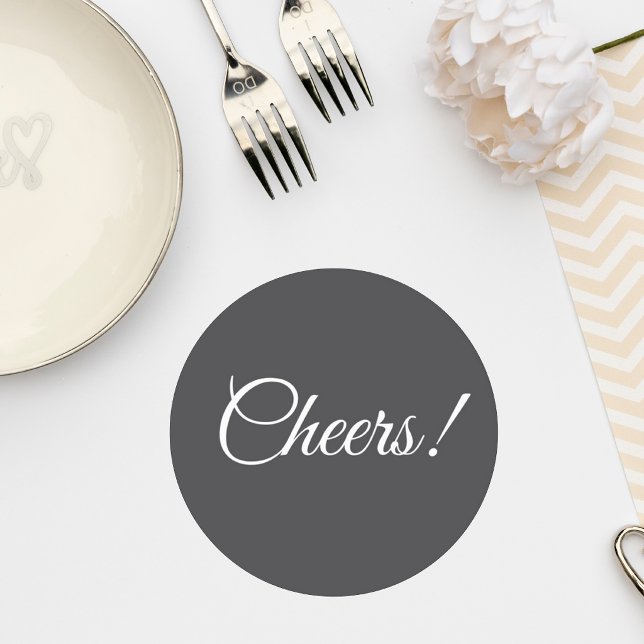 Dark Gray Wedding Cocktail Coaster (Creator Uploaded)