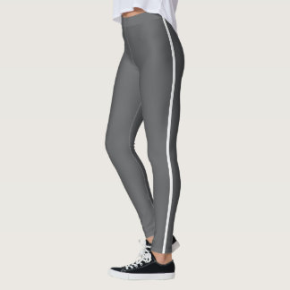 Dark Gray & White gym  Leggings