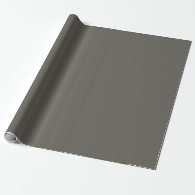 Dark Grayish Ironside Orange Pop Of Colour  Wrapping Paper (Unrolled)