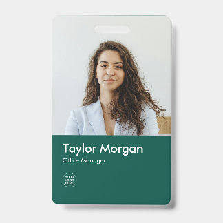Dark Gree Modern Business ID Card | Employee Badge