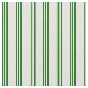 Dark Green and Beige Coloured Stripes Fabric