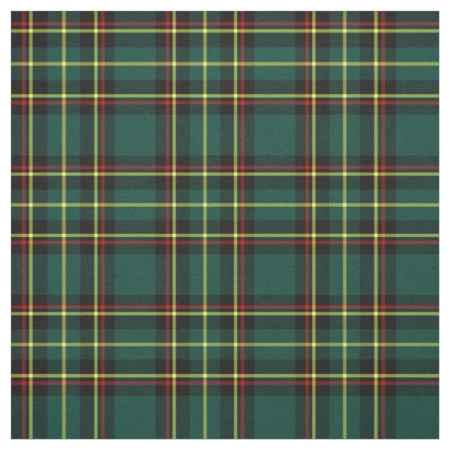Dark Green and Black Plaid Fabric (Swatch)