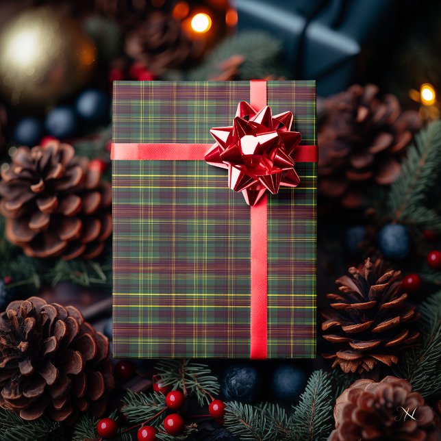 Dark Green and Burgundy Plaid – Traditional  Wrapping Paper (Creator Uploaded)