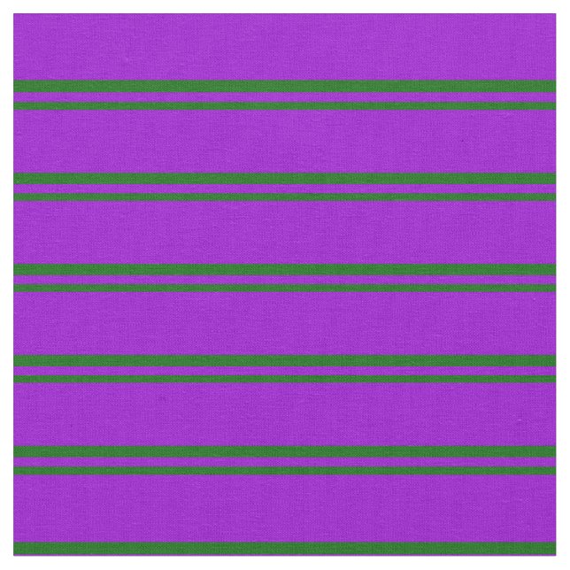 Dark Green and Dark Violet Coloured Lined Pattern Fabric (Close Up)