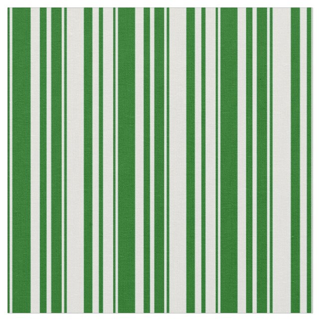 Dark Green and Light Cyan Coloured Stripes Fabric (Close Up)