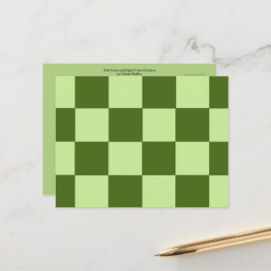 Dark Green and Light Green Checkers   Postcard