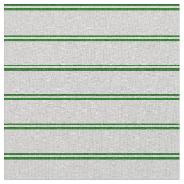 Dark Green and Light Grey Coloured Lines Fabric (Close Up)