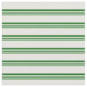 Dark Green and Mint Cream Pattern Fabric