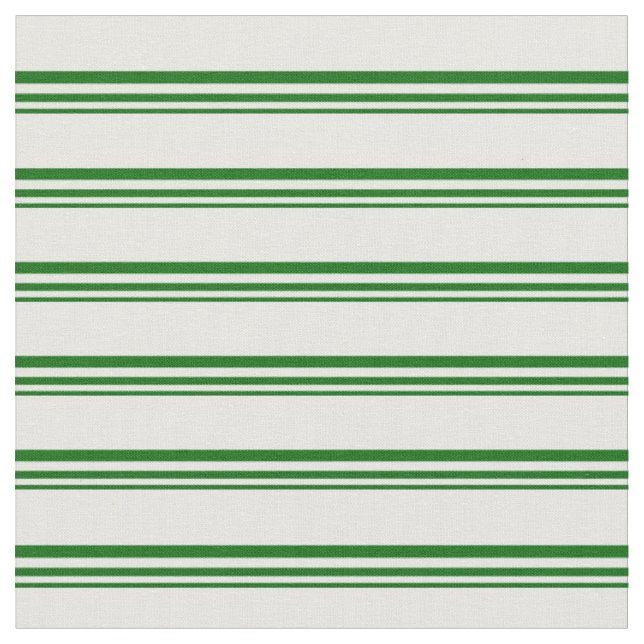 Dark Green and Mint Cream Pattern Fabric (Close Up)