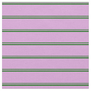 Dark Green and Plum Coloured Lines/Stripes Pattern Fabric