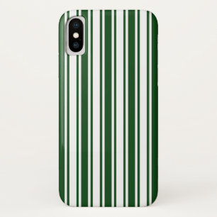 Dark green and white candy stripes Case-Mate iPhone case