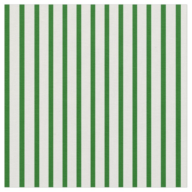 Dark Green and White Coloured Pattern of Stripes Fabric (Close Up)