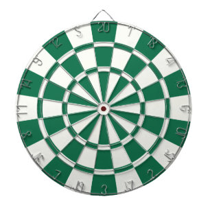 Dark Green And White Dartboard