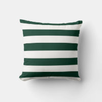 Dark Green and White Stripes