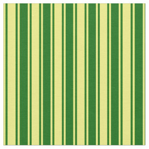 Dark Green and Yellow Coloured Pattern of Stripes Fabric