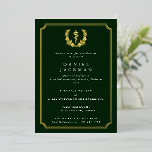 Dark Green Asclepius Medical School Graduation