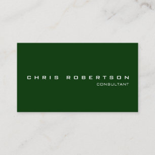 Dark Green Attractive Charming Business Card