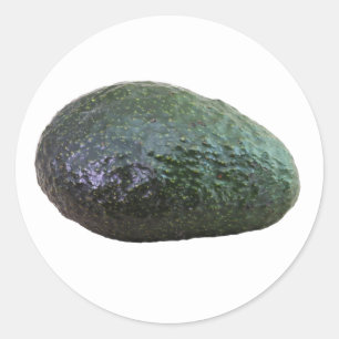 Dark Green Avocado Fresh Whole Fruit Classic Round Sticker