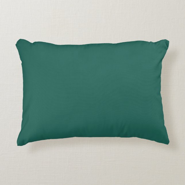  Dark green blue(solid colour)  Decorative Cushion (Front)