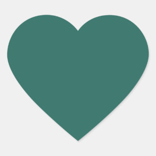 Dark green blue(solid colour) Heart Sticker