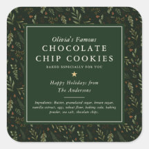 Dark Green Botanical Homemade Holiday Gift