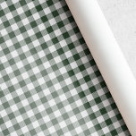 Dark Green Buffalo Check Christmas Wrapping Paper<br><div class="desc">Custom-designed Christmas wrapping paper roll featuring rustic dark green buffalo check design.</div>