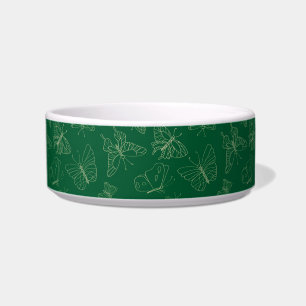 Dark Green Butterfly Print, Nature Inspired Bowl
