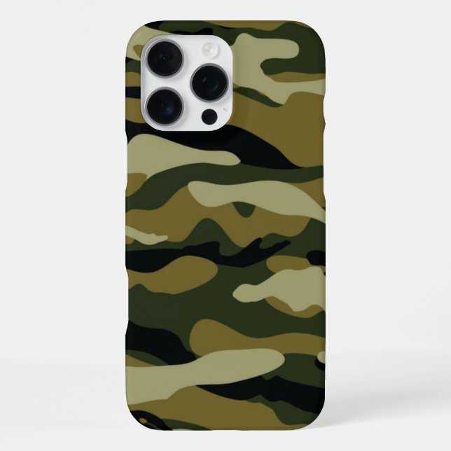 Dark Green Camo iPhone Case (Back)