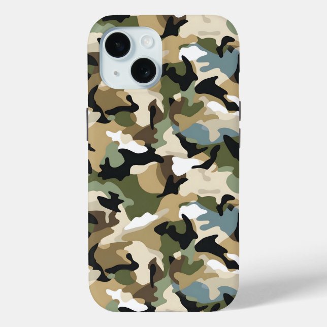Dark Green Camouflage Case-Mate iPhone Case (Back)