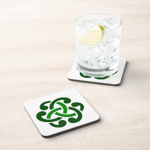 Dark Green Celtic Knot Coaster