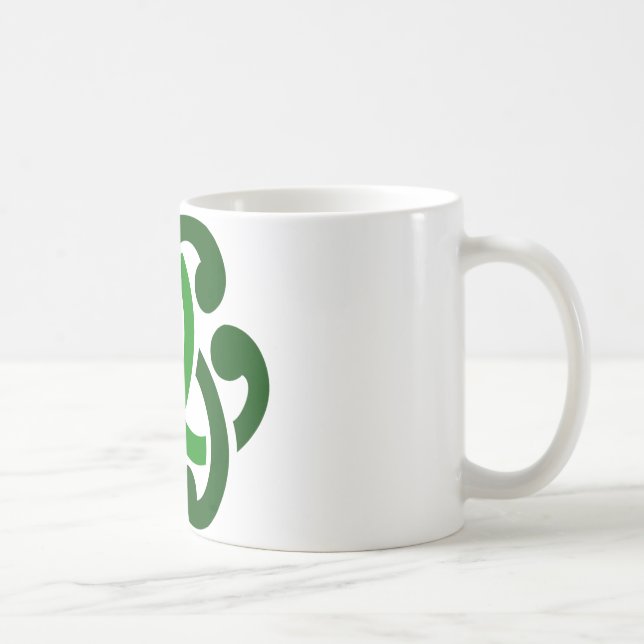 Dark Green Celtic Knot Coffee Mug (Right)