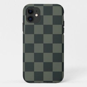 Dark Green Chequerboard Case-Mate iPhone Case