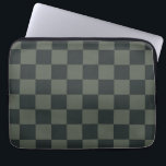 Dark Green Chequerboard Laptop Sleeve<br><div class="desc">Dark Green Chequerboard</div>
