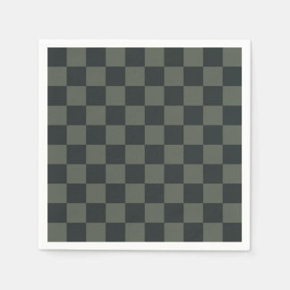 Dark Green Chequerboard Napkin