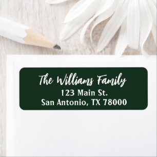 Dark Green Christmas Return Address