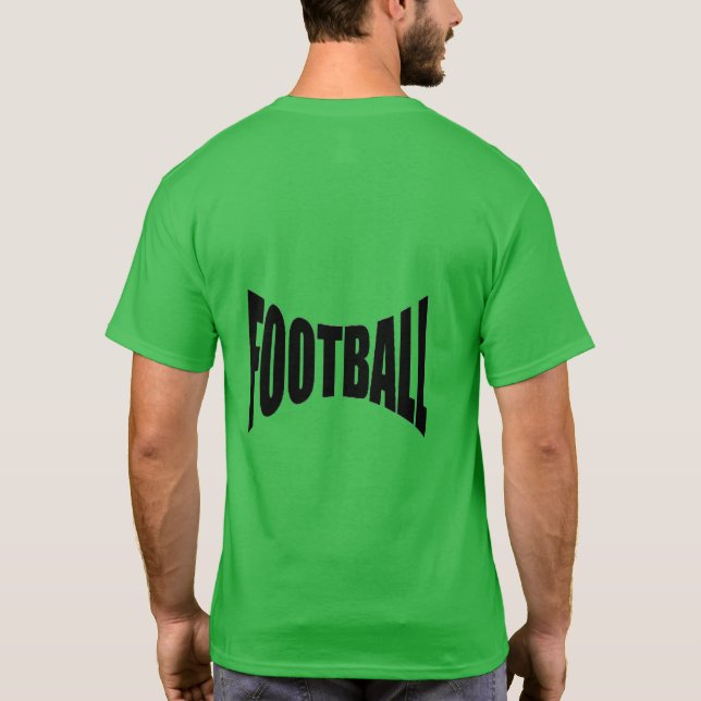 Dark green clover T-shirt for men FOOTBALL (Back)