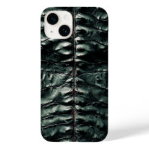 Dark Green Crocodile Skin iPhone 14 Case