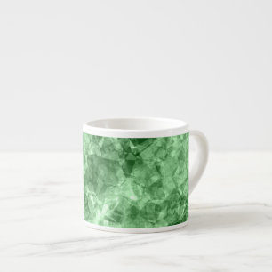 Dark Green Crumpled Texture Espresso Cup