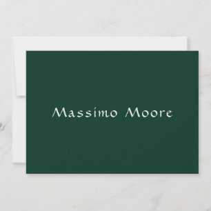 Dark Green Elegant Casual Own Name Handwriting