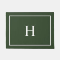 Dark Green Elegant Modern Monogram