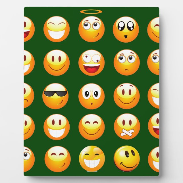 dark green emoji plaque (Front)